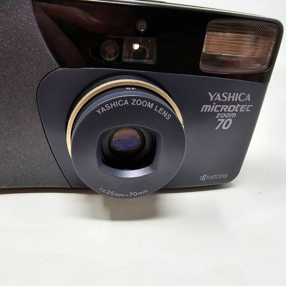 YASHICA KYOCERA MICROTEC ZOOM70 POINT AND SHOOT COMPACT 35MM CAMERA NEW BATTERY - Picture 8 of 9